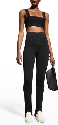 Body Slit-Hem Leggings