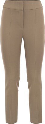 Skinny Fit Trousers In Viscose And Cotton-AC