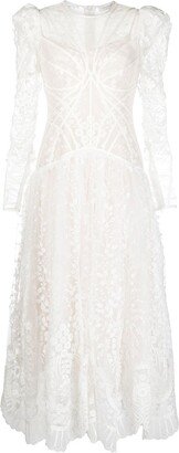 Prima embroidered midi dress