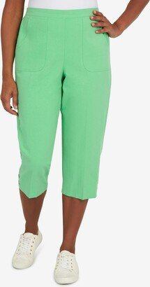 Petite Criss Cross Structured Capri Pants