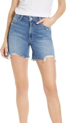 Sarah Longline Short In Wannabe Distressed W/ Dip Hem