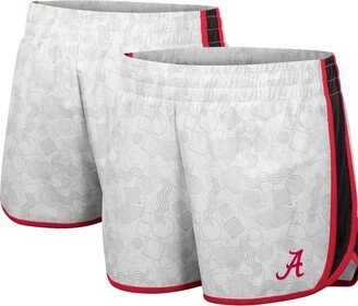 Women's White, Black Alabama Crimson Tide The Plastics Geo Print Shorts - White, Black