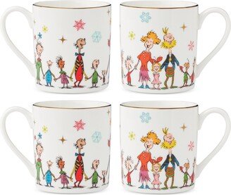 Merry Grinchmas Porcelain Mugs, Set Of 4