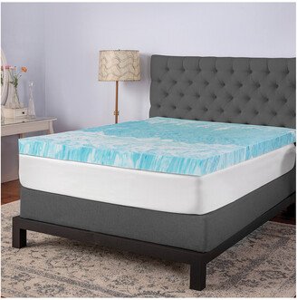 4In Gel Swirl Memory Foam Mattress Topper