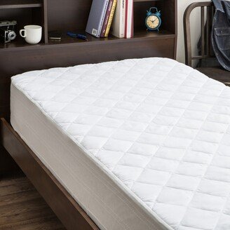 Back to Campus Twin XL Dorm Microfiber Waterproof Mattress Pad Protector - White