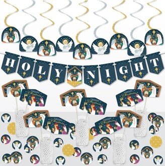 Big Dot of Happiness Holy Nativity - Manger Scene Religious Christmas Supplies Decoration Kit - Decor Galore Party Pack - 51 Pieces