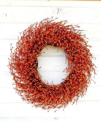 Fall Wreath-Mantel Wreath-Wreath For Fireplace-Thanksgiving Wreath-Fall Door Wreath-Orange Wreath-Autumn Wreath-Scented Wreaths