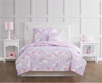 Porch & Den Myrica Unicorn and Rainbow 4-piece Comforter Set