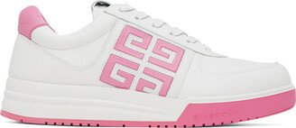 White & Pink G4 Sneakers