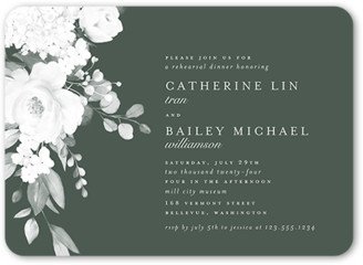 Rehearsal Dinner Invitations: Elegantly Delicate Rehearsal Dinner Invitation, Beige, 5X7, Matte, Signature Smooth Cardstock, Rounded