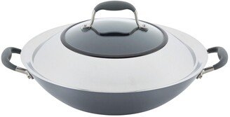 Advanced Home Hard-Anodized Nonstick Wok with Side Handles, 14