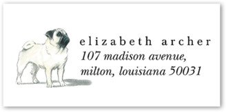 Address Labels: Pug Dog Love Address Label, White, Address Label, Matte