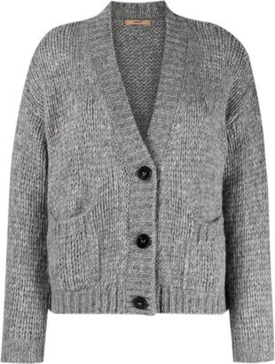 Chunky-Knit Alpaca Wool Cardigan