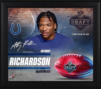 Fanatics Authentic Anthony Richardson Indianapolis Colts Facsimile Signature Framed 15 x 17 x 1 2023 Nfl Draft Day Collage