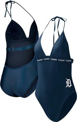 Women's G-iii 4Her by Carl Banks Navy Detroit Tigers Full Count One-Piece Swimsuit