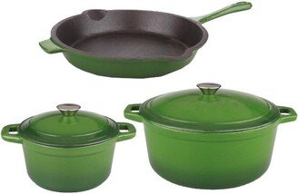 Neo 5Pc Cast Iron Set, 3Qt Covered Dutch Oven, 5Qt Covered Stock Pot, & 10 Fry Pan