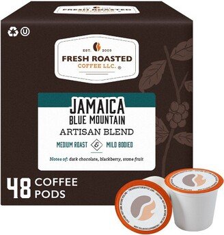 Fresh Roasted Coffee - Jamaica Blue Mountain Blend Medium Roast Single Serve Pods - 48CT