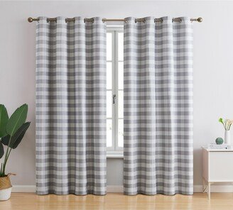 Andersen Buffalo Check Plaid 100% Blackout Thermal Insulated Energy Savings Heat/Cold Blocking Grommet Curtain Drapery Panels for Bedroom & Liv