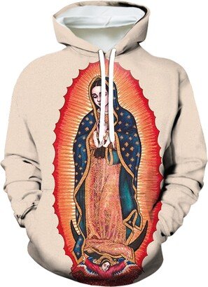 OYLIE Our Lady of Guadalupe Graphic Printed Sweatshirt with Pocket