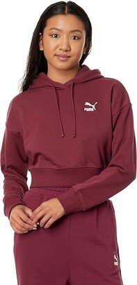 Classics Cropped Hoodie (Dark Jasper) Women's Sweatshirt