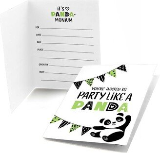 Big Dot of Happiness Party Like a Panda Bear - Fill In Baby Shower or Birthday Party Invitations (8 count)