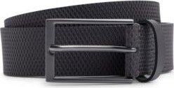 Italian-leather reversible belt with logo tip