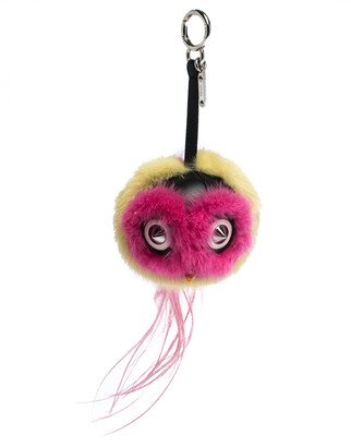Multicolor Fur Funky Monster Bug Bag Charm