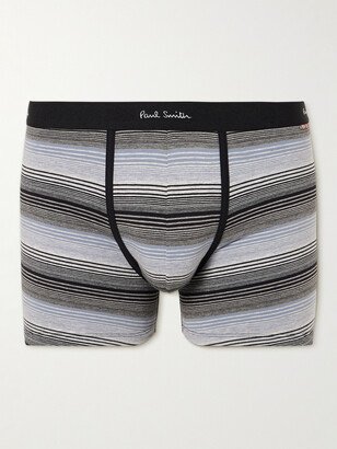 Long-Length Striped Stretch-Cotton Boxer Briefs