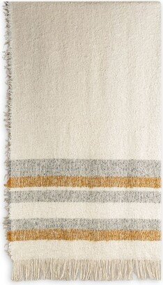 The House of Lyria Solitudine striped mohair throw