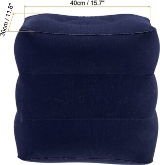 Unique Bargains Travel Foot Rest Pillow, Foot Rest Mat Adjustable 3 Layers Height, Navy Blue