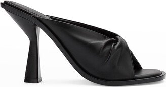 Tina Leather Twist Slide Sandals