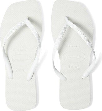 Slim Square Flip Flop Sandal (White) Women's Sandals