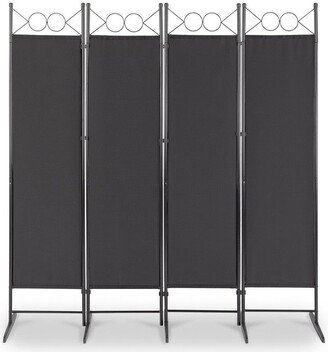 karlinc 6FT Top With Shape Polyester Cloth Plastic Feet Carbon Steel Frame Foldable Screen