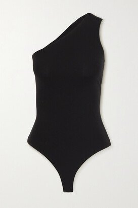 One-shoulder Stretch-jersey Bodysuit - Black