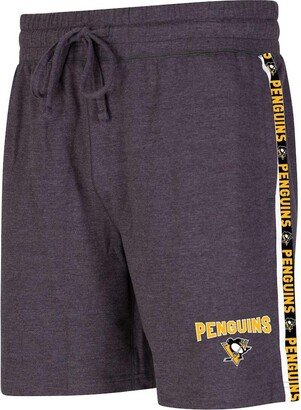 Men's Concepts Sport Charcoal Pittsburgh Penguins Team Stripe Shorts