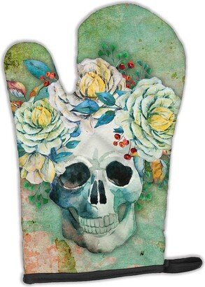 Day of the Dead Skull with Flowers Oven Mitt