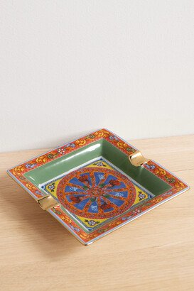 Printed Porcelain Ashtray - Red