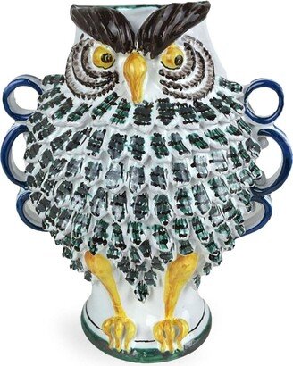Owl porcelain vase