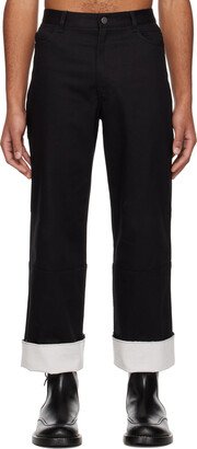 K.NGSLEY Black Diran Denim Trousers