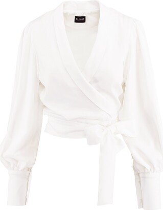 Bluzat White Blouse With Lapels