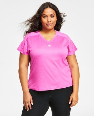 Plus Size Train Essentials V-Neck Short-Sleeve Tee