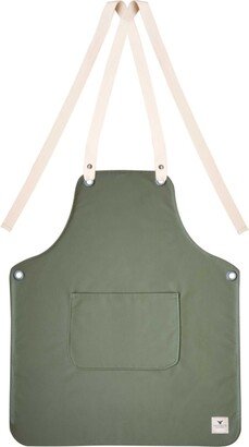 Yako&Co Minimalist Vegan Leather Apron, Forest Green