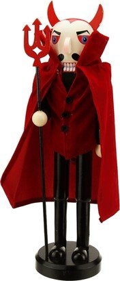 Northlight 14 Red Devil Decorative Wooden Halloween Nutcracker Holding a Pitch Fork