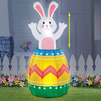 Collections Etc Animated Easter Bunny Moving Outdoor Inflatable Decoration - 13.000 x 9.000 x 5.000