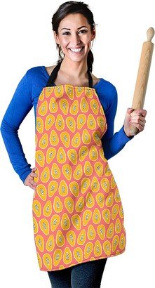 Papaya Pattern Apron - Printed Cute Print Custom With Name/Monogram Perfect Gift For Lover