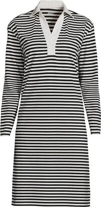 Women's Plus Size Long Sleeve Super T Polo Dress