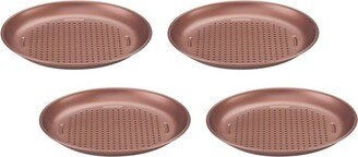 4pc Bronze Color Mini Pizza Pan Set - CMBM-4PPBZ