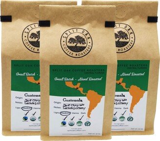 3 Pack Organic Guatemala Huehuetenango Whole Coffee Beans 12Oz, Fair Trade, Medium Roast, Single Origin, Shade Grown, Fresh Roasted, Arabica