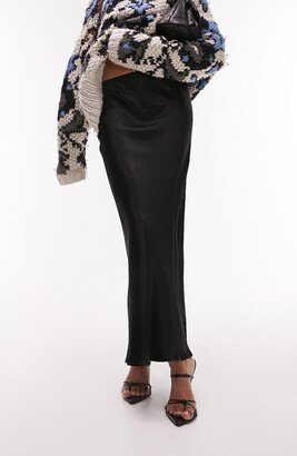 Bias Cut Satin Maxi Skirt