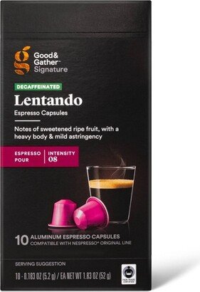 Signature Decaf Espresso Roast Lentado Pods Coffee - 10ct - Good & Gather™